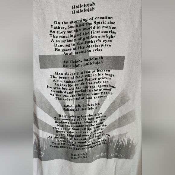 Black and White Hallelujah Casting Crowns Raglan Tee - Picture 6 of 7